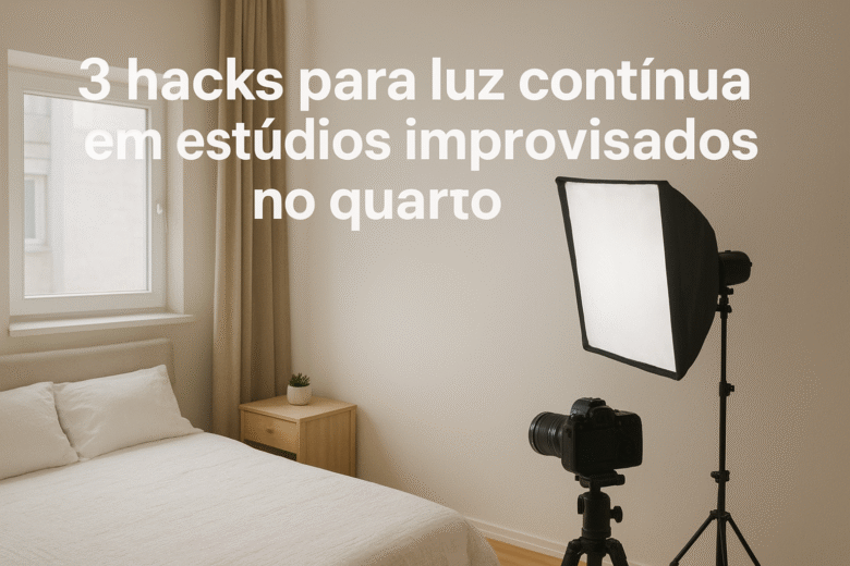 Hacks para luz contínua em estúdios improvisados no quarto
