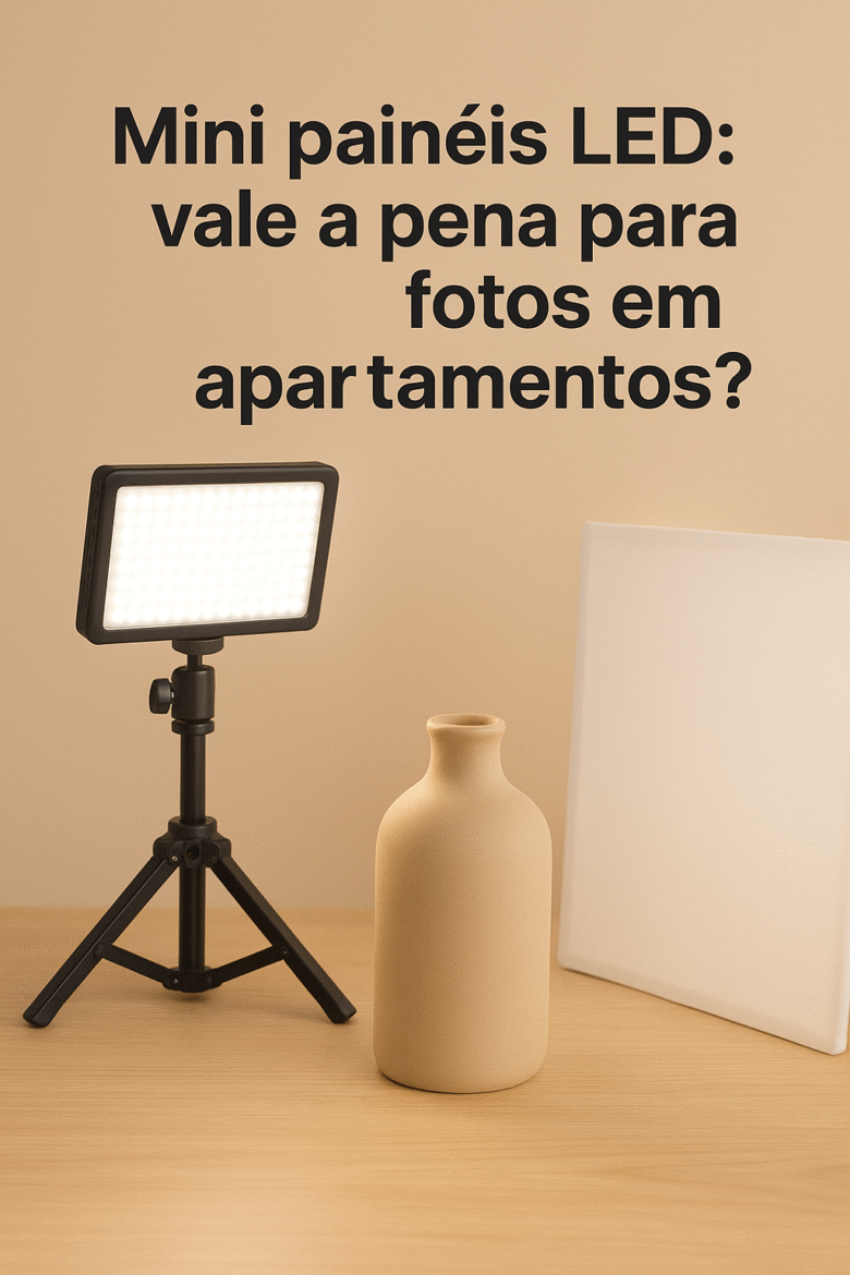 Mini painéis LED para fotos de produtos em apartamentos